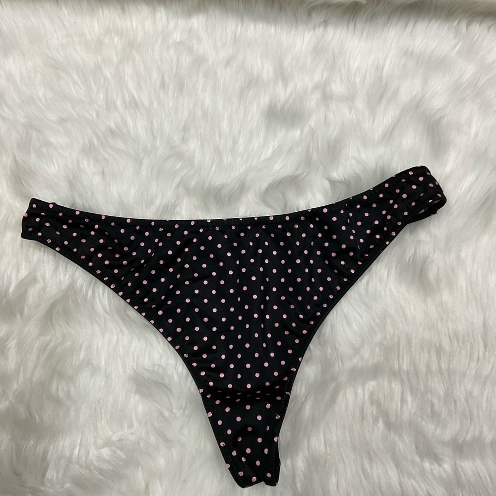 Sexy Little Things Victoria's Secret Black and Pink Polka Dot Panty - Picture 8 of 11
